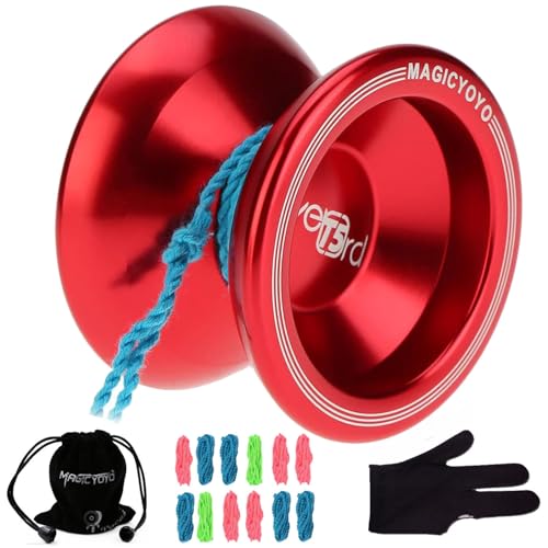MAGICYOYO T5 Overlord Unresponsive Yoyo - 6061 Aluminum, 12 Strings, Glove & Bag