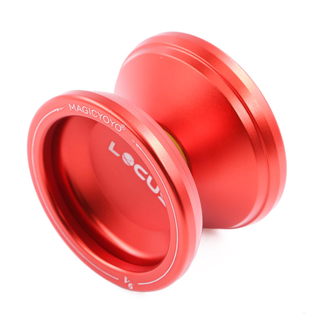 MAGICYOYO V6 Locus Responsive Yo-Yo – Red, Aluminum Alloy, Beginner Kit with Glove and Strings