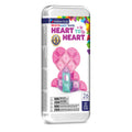 MAGNA-TILES microMAGS Heart to Heart 26-Piece Travel Set – Pink & Teal Magnetic Building Tiles with Glitter