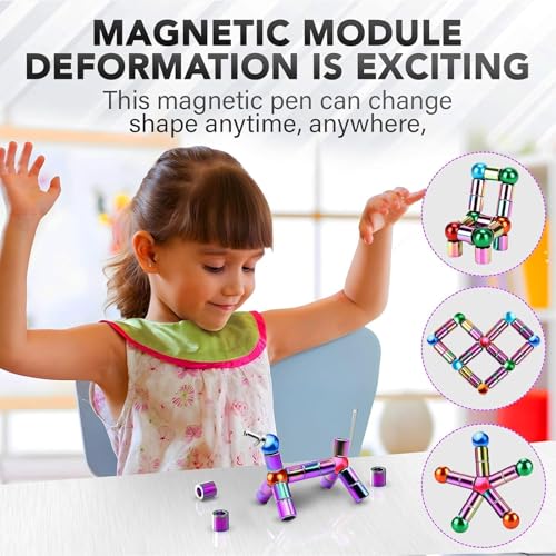 Magnetic Fidget Pen - Decompression Toy Pen for Teens, Green Small with Extra Joint Ring