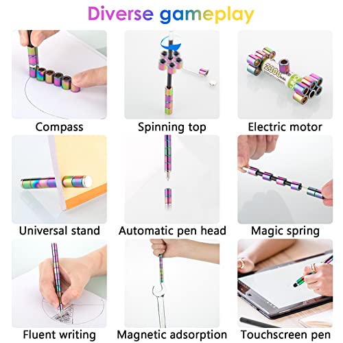 Magnetic Fidget Pen for Teens & Adults - Desk Sensory Toy with Gel Ink, Gift Box Included