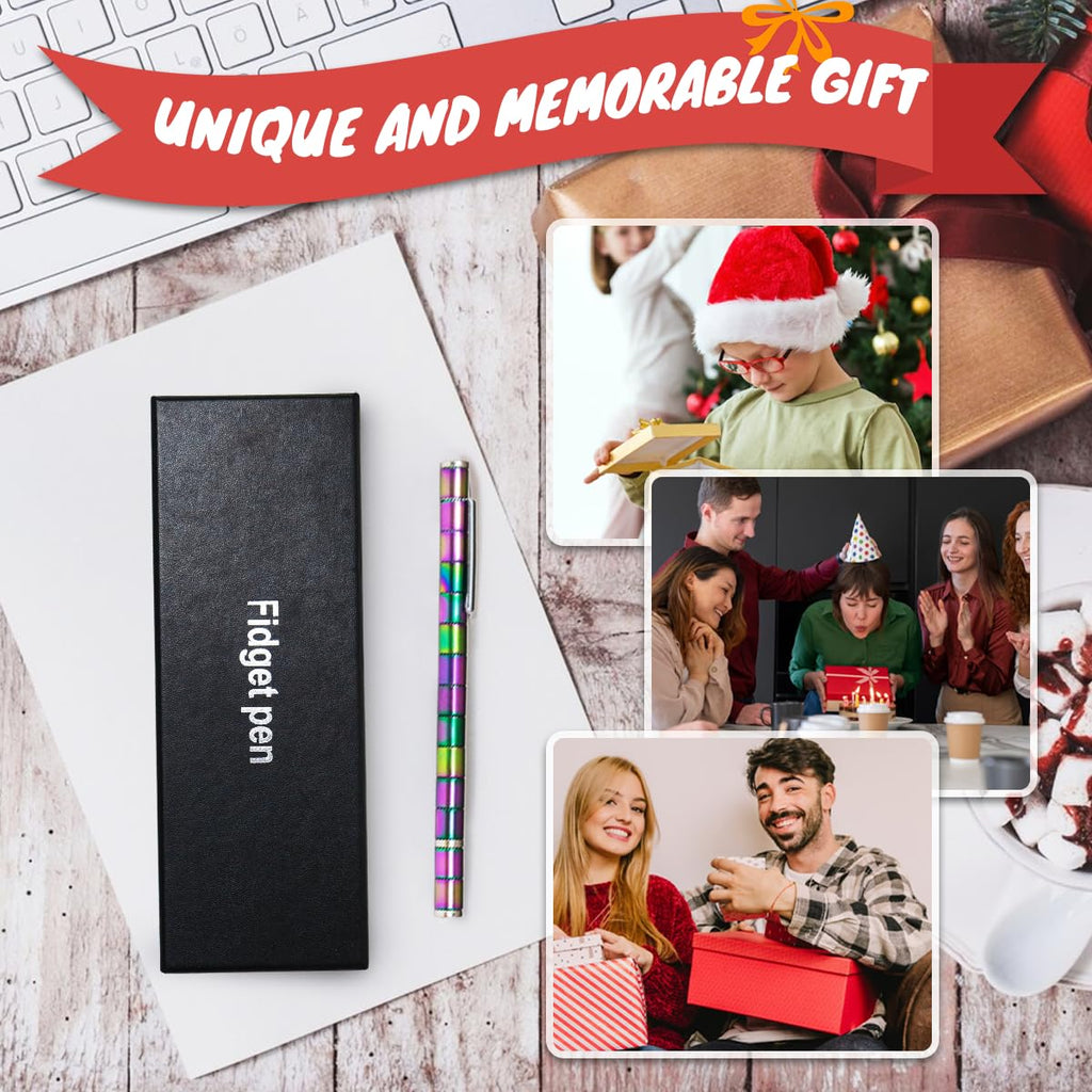 Magnetic Fidget Pen for Teens & Adults - Desk Sensory Toy with Gel Ink, Gift Box Included