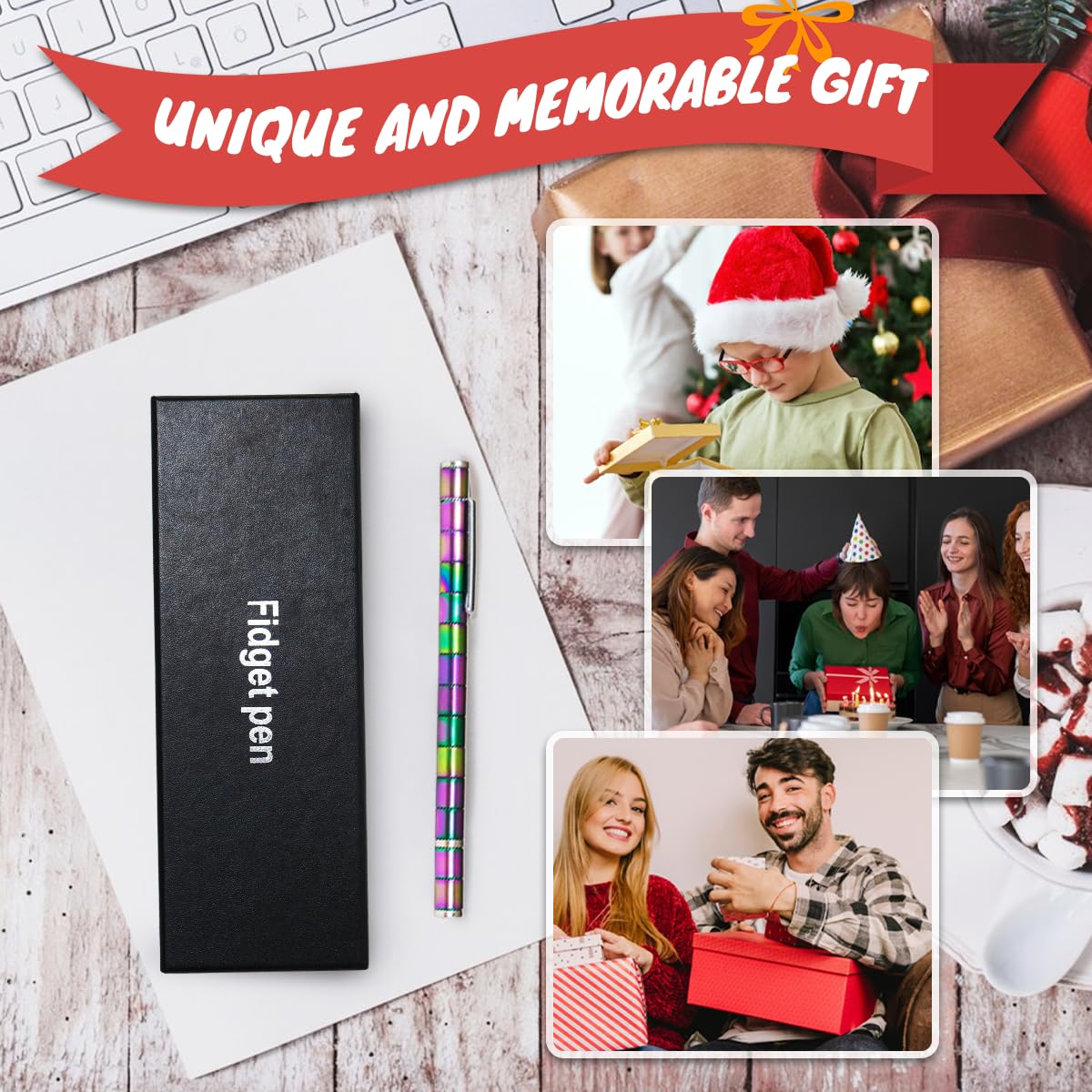 Magnetic Fidget Pen for Teens & Adults - Desk Sensory Toy with Gel Ink, Gift Box Included