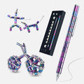 Magnetic Fidget Pen Toy – Colorful Modular Deformation Pen for Stress Relief & Creative Play (Black)