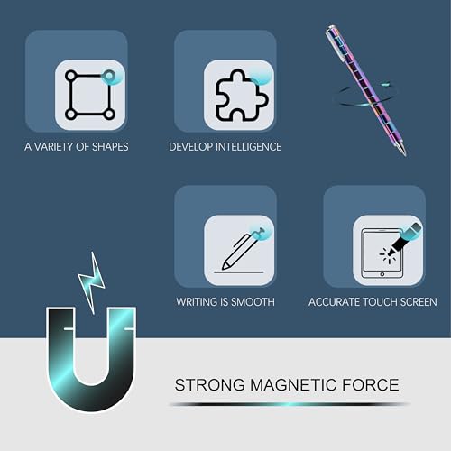 Magnetic Fidget Pen Toy – Colorful Modular Deformation Pen for Stress Relief & Creative Play (Black)