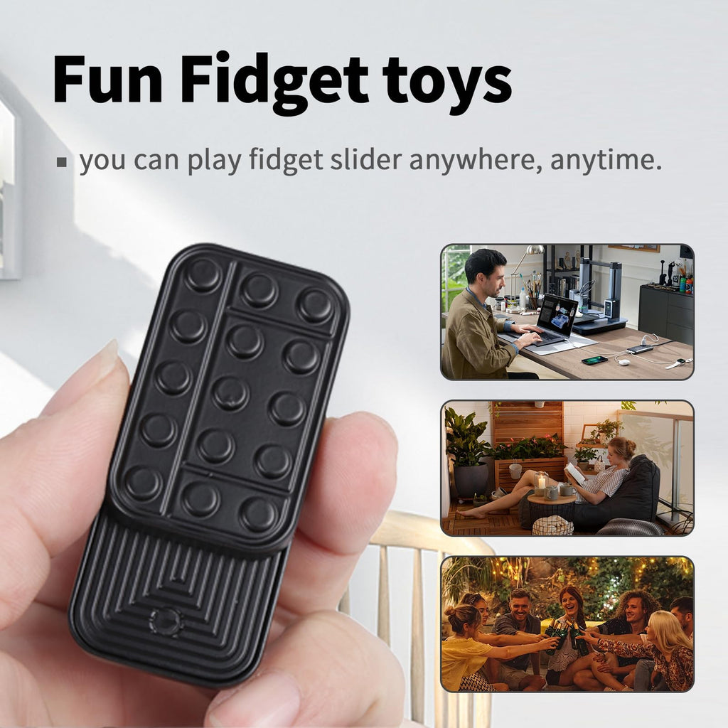 Magnetic Fidget Slider with Rattle Sound - Metal Stress Relief Toy for Adults