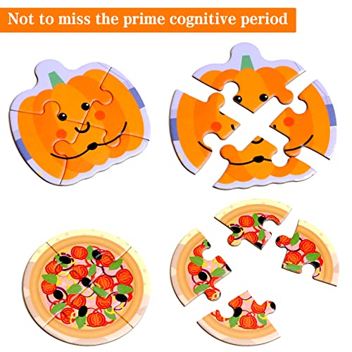Magnetic Food Puzzles for Toddlers – 41-Piece Travel Toy for Kids 3-5, Restaurant & Road Trip Activity