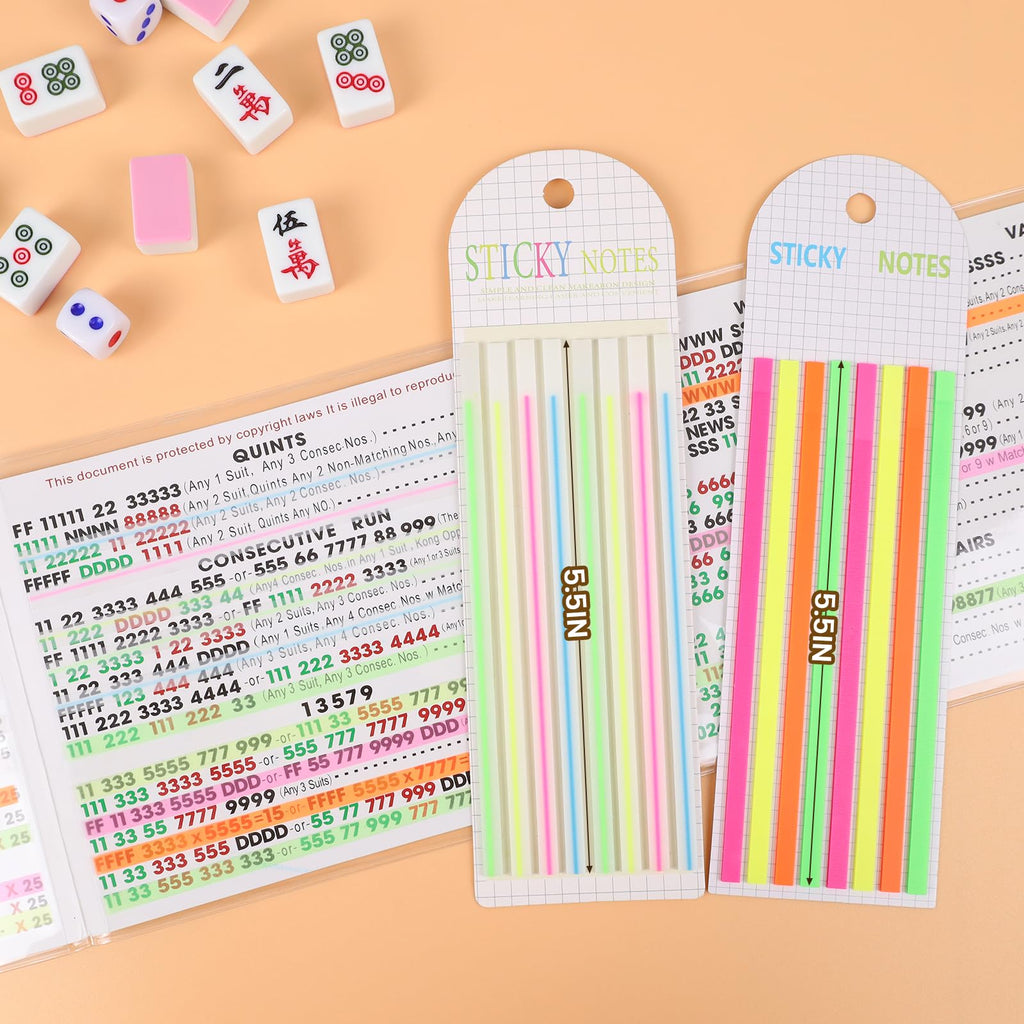 Mahjong Card Sleeve Position Set – 4 Holders + 320 Line Finder Notes for 2026 Cards