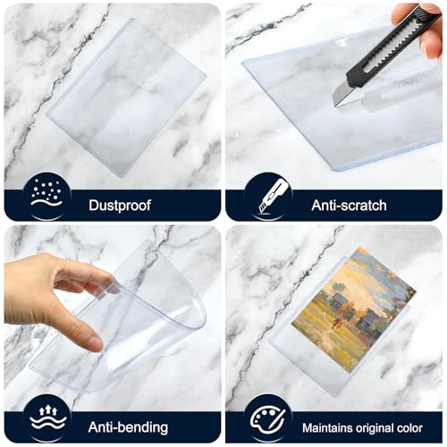 Maileto 30 Pack Rigid Clear Photo Protectors, 5x7 Hard Plastic Sleeves, Top Loading