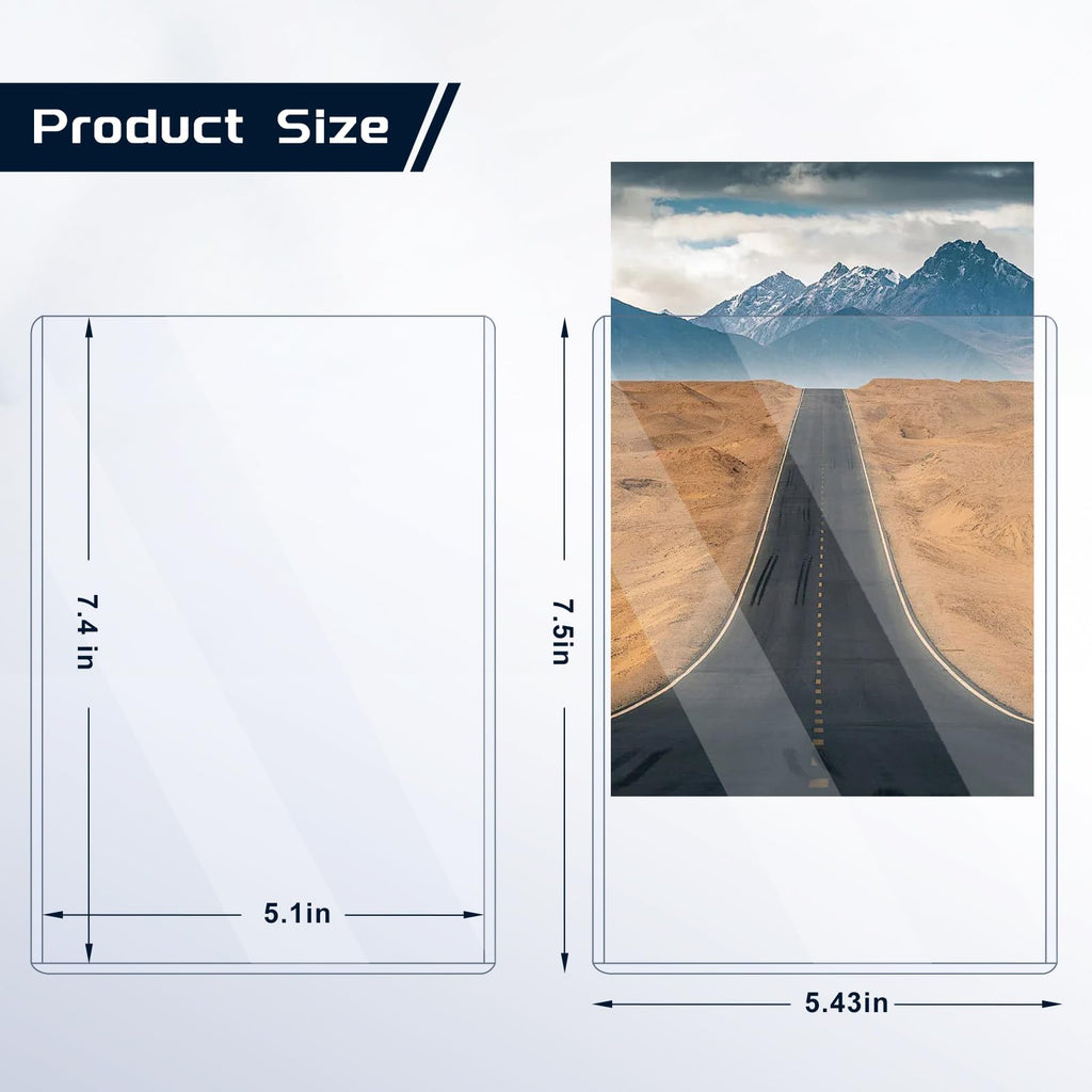 Maileto 30 Pack Rigid Clear Photo Protectors, 5x7 Hard Plastic Sleeves, Top Loading