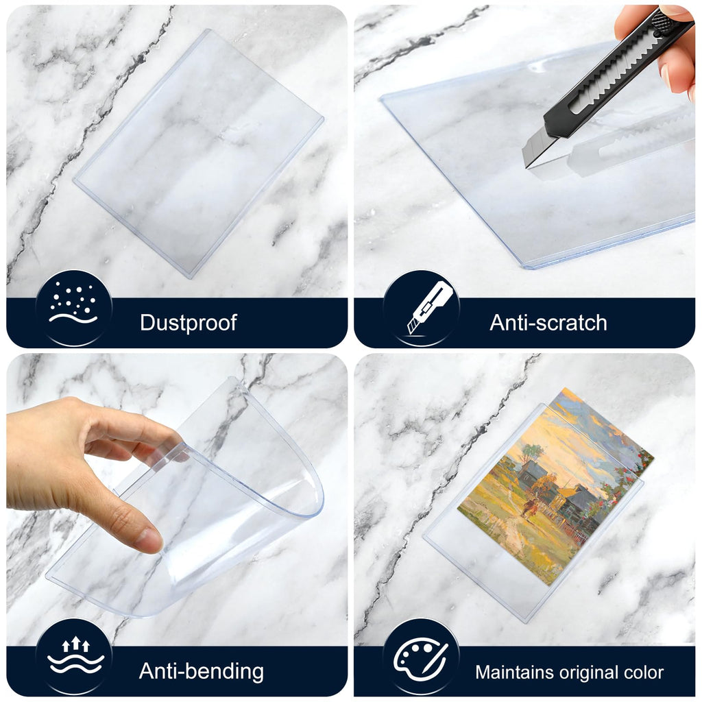 Maileto 30 Pack Rigid Clear Photo Protectors, 5x7 Hard Plastic Sleeves, Top Loading