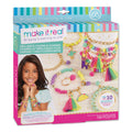 Make It Real Neo-Brite Chains & Charms Kit – 195 Pieces for 10 DIY Cord & Tassel Bracelets, Ages 8+