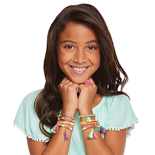 Make It Real Neo-Brite Chains & Charms Kit – 195 Pieces for 10 DIY Cord & Tassel Bracelets, Ages 8+