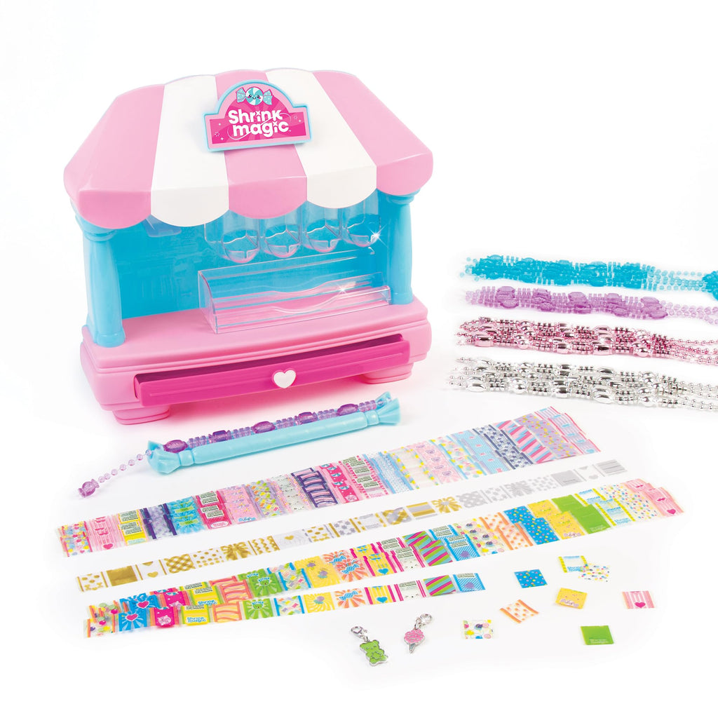 Make It Real Shrink Magic Candy Shop Bracelet Kit – 20 Bracelets, DIY Jewelry for Ages 8+