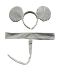 Making Believe Gray Mouse Ears & Tail Costume Set - Soft Plush Headband and Adjustable Tail for Kids