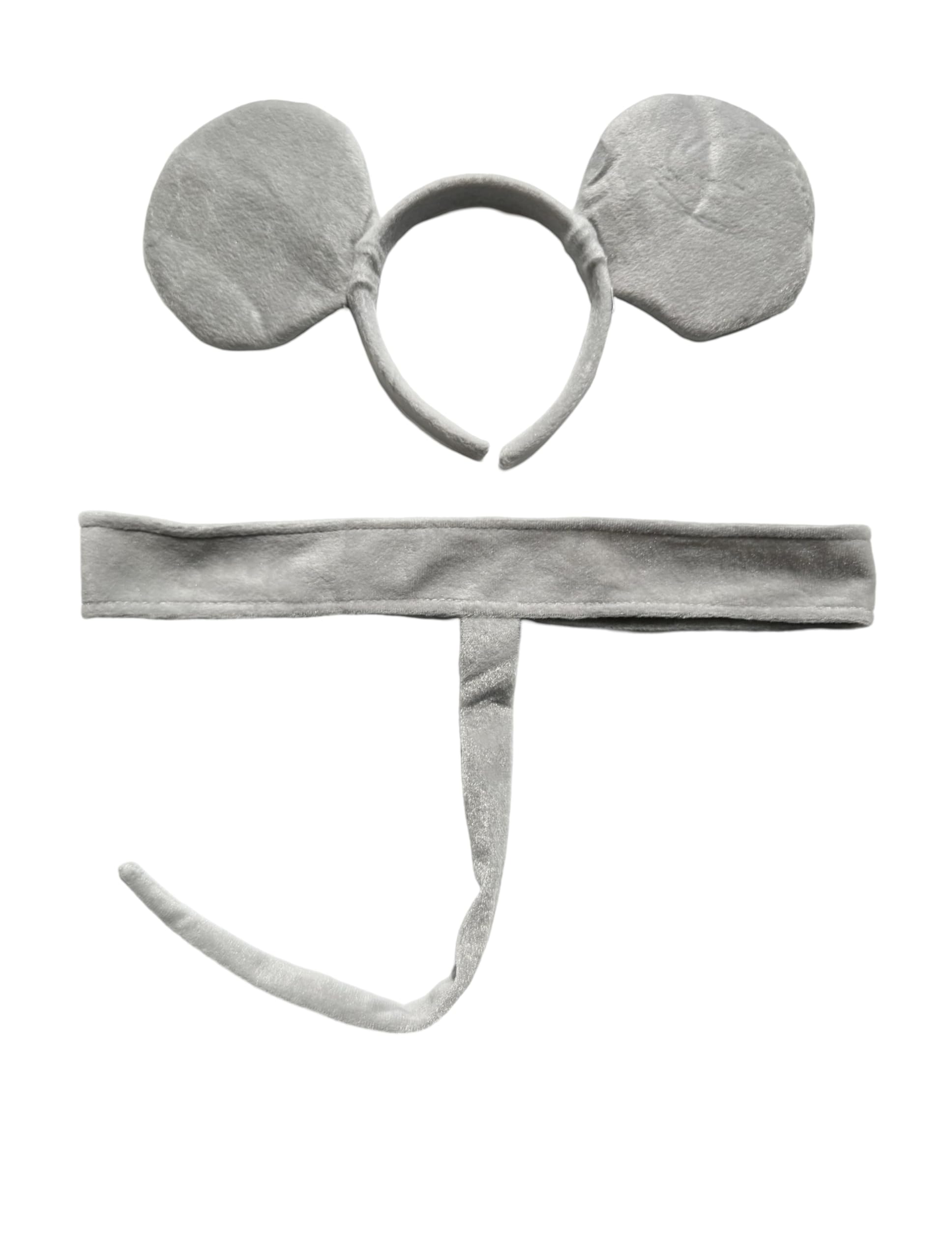Making Believe Gray Mouse Ears & Tail Costume Set - Soft Plush Headband and Adjustable Tail for Kids