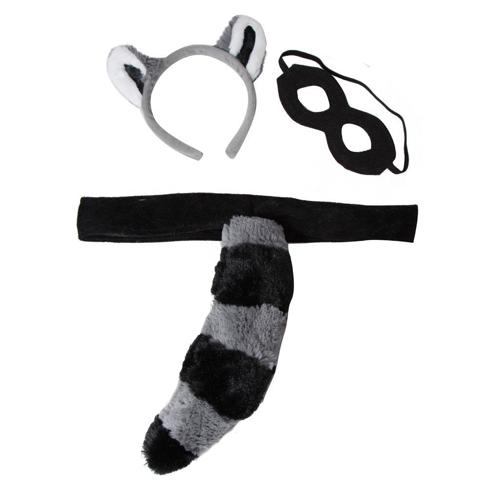 Making Believe Kids Plush Animal Headband Ears, Eye Mask & Tail Costume Set (Choose Style)
