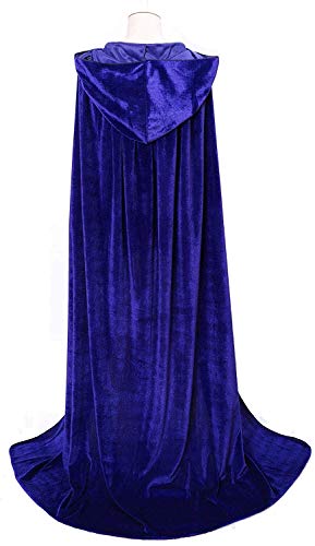 Makroyl Unisex Adults Long Velvet Hooded Cloak for Cosplay, Halloween, Christmas