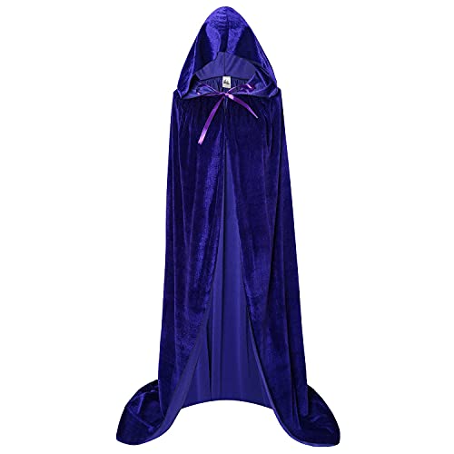 Makroyl Unisex Adults Long Velvet Hooded Cloak for Cosplay, Halloween, Christmas