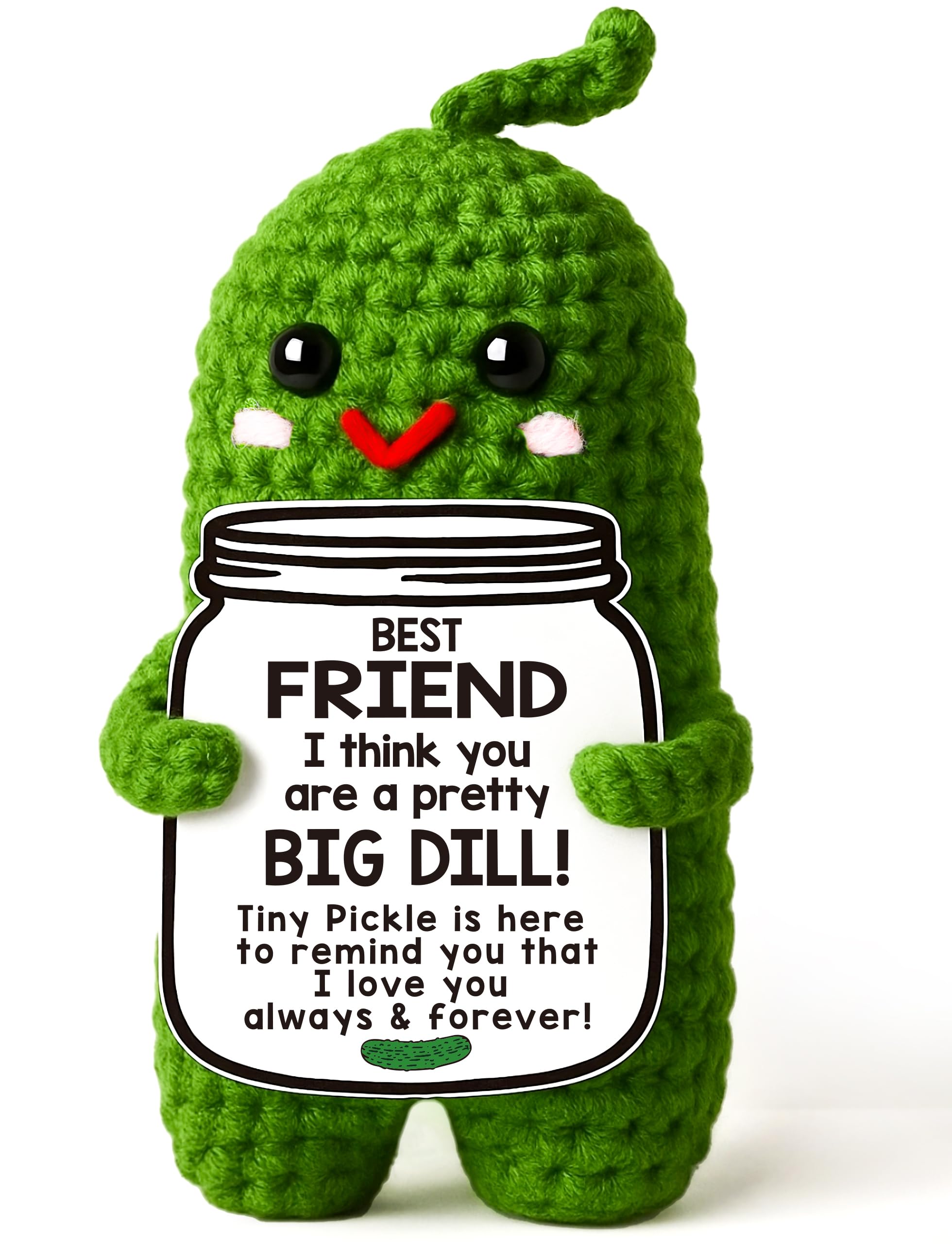 MAMAGIFTREE Handmade Crochet Pickle – Funny ‘Big Dill’ Gift for Best Friends