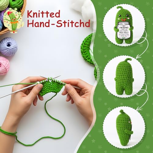 MAMAGIFTREE Handmade Crochet Pickle – Funny ‘Big Dill’ Gift for Best Friends