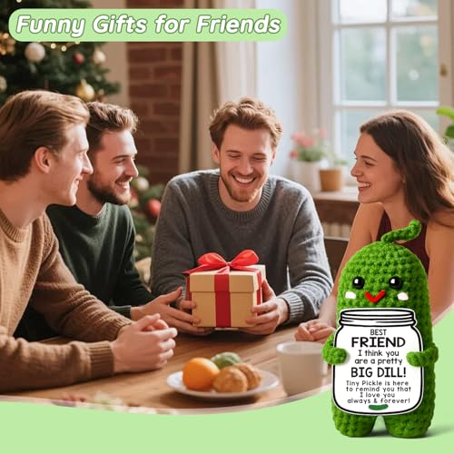 MAMAGIFTREE Handmade Crochet Pickle – Funny ‘Big Dill’ Gift for Best Friends