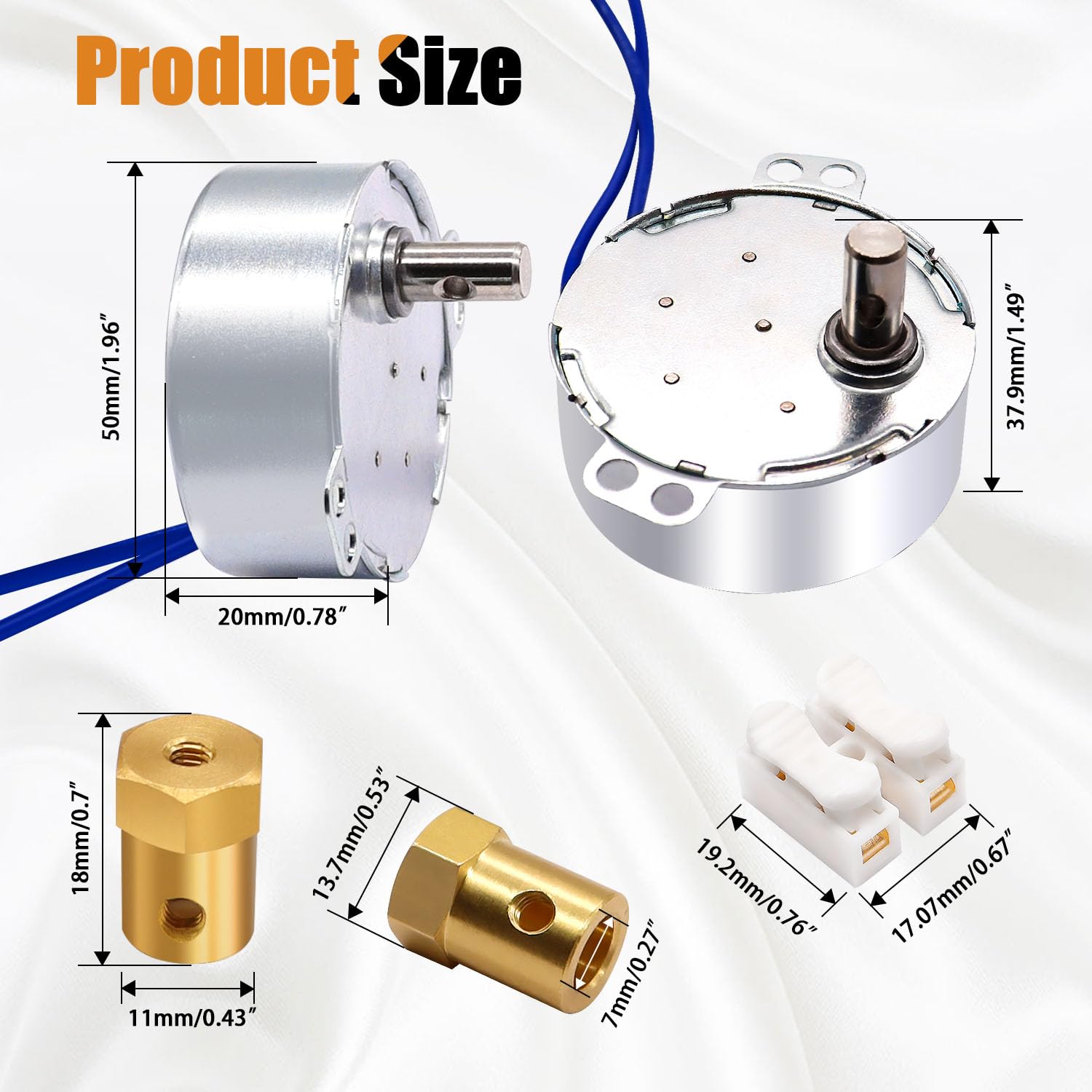 mankk Synchronous Motor Turntable 5-6 RPM AC100-127V 4W CW/CCW with Coupling & Cord