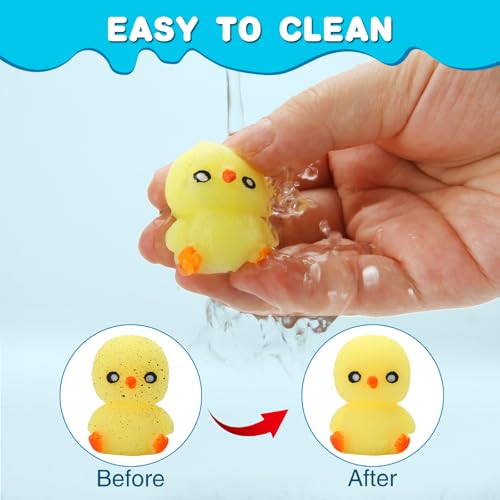 Mantyplay 60-Pack Kawaii Mochi Squishy Toys - Mini Animal & Fruit Squishies for Kids, Classroom Prizes, Party Favors, Sensory Fidget Toys