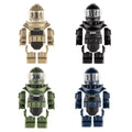MaozyHomie 4 Color Bomb Disposal Suit Minifigures – ABS Plastic Toy Soldiers Compatible with Major Brands