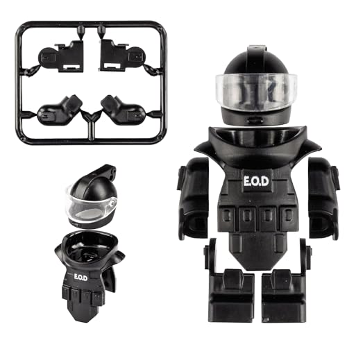 MaozyHomie 4 Color Bomb Disposal Suit Minifigures – ABS Plastic Toy Soldiers Compatible with Major Brands