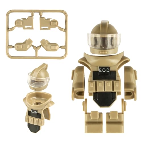 MaozyHomie 4 Color Bomb Disposal Suit Minifigures – ABS Plastic Toy Soldiers Compatible with Major Brands
