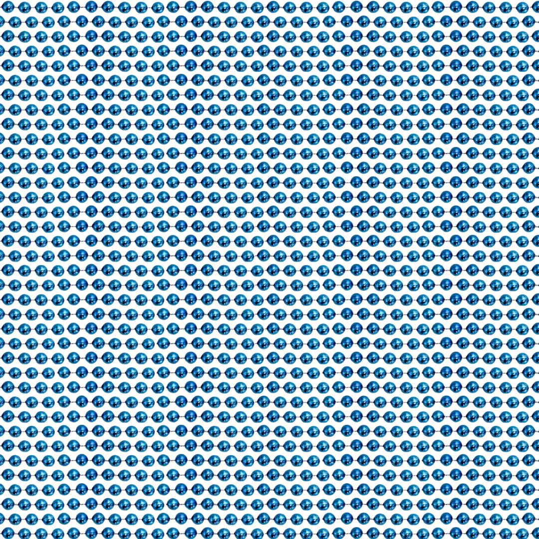 Mardi Gras Metallic Turquoise Beads - 33 Inch Plastic Necklaces, 72 Pack