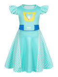 Marendyee Girls Flutter Sleeve A-Line Cosplay Dress for Halloween Birthday Parties – Ages 3-10