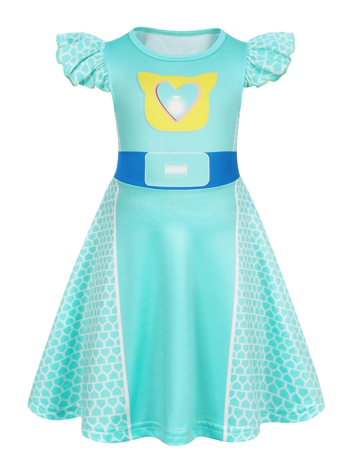 Marendyee Girls Flutter Sleeve A-Line Cosplay Dress for Halloween Birthday Parties – Ages 3-10