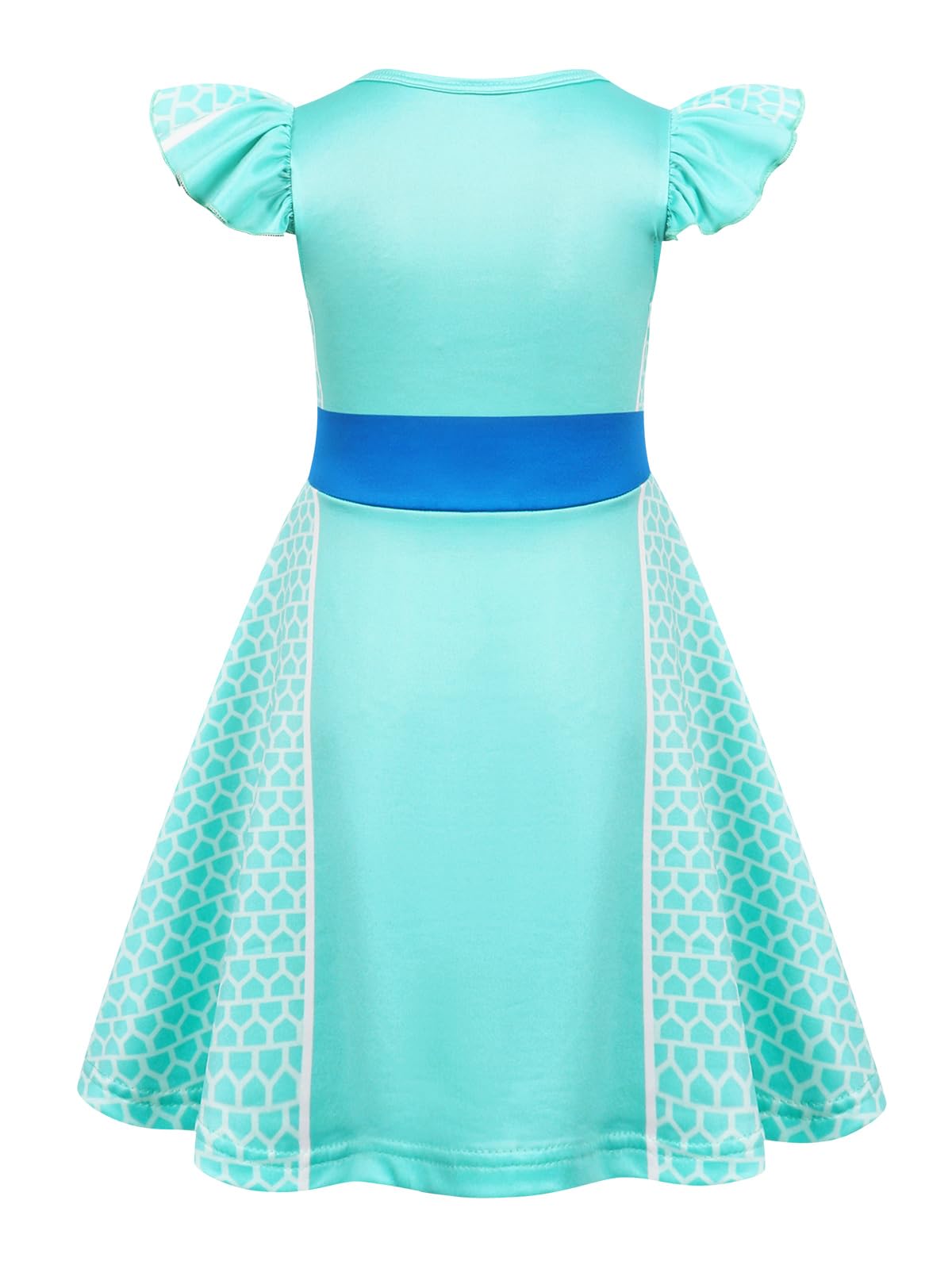 Marendyee Girls Flutter Sleeve A-Line Cosplay Dress for Halloween Birthday Parties – Ages 3-10
