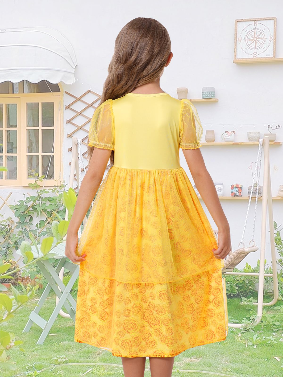 Marendyee Princess Dress Up Costume for Girls – Toddler & Kids Birthday Fancy Dress
