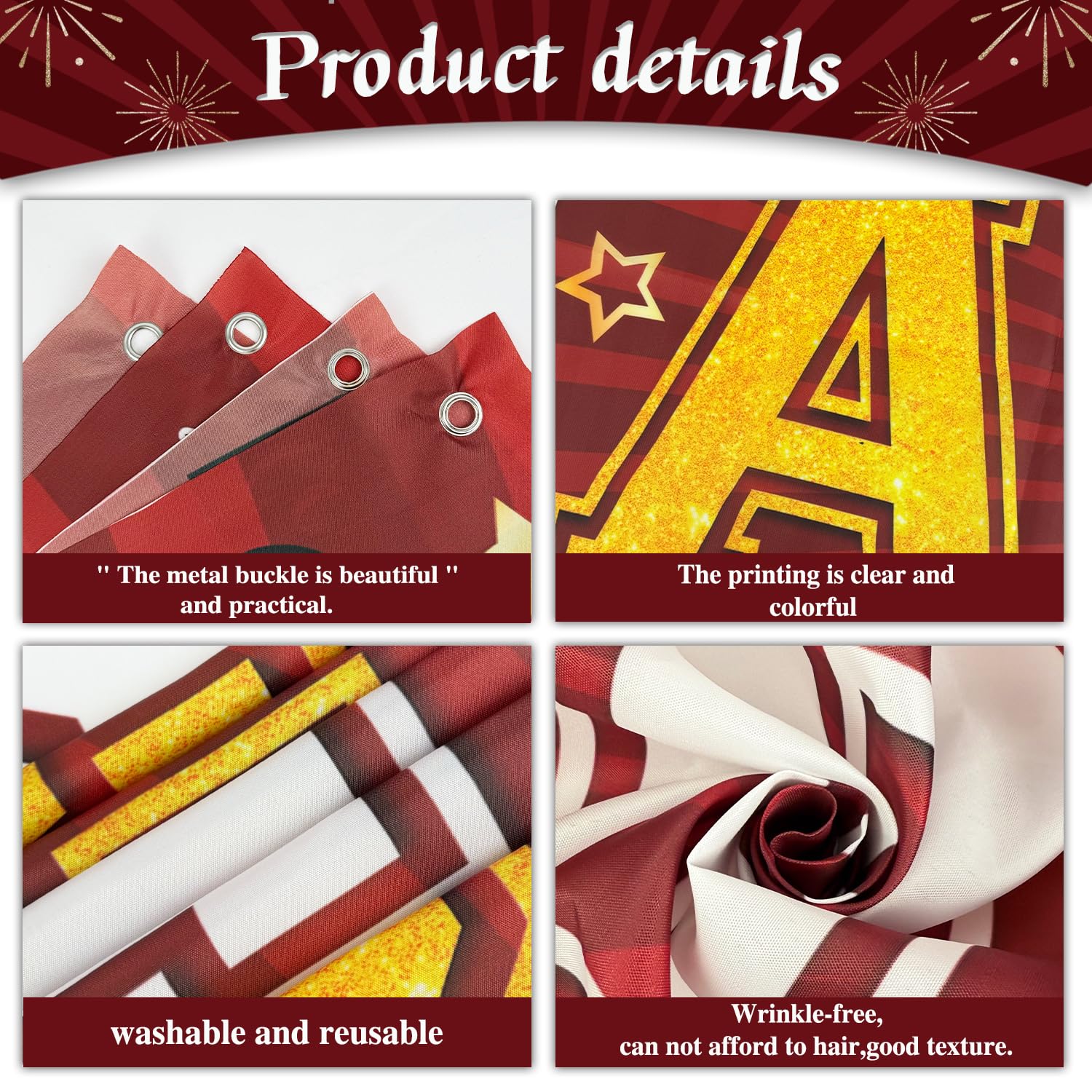 Maroon and Gold Graduation Yard Sign Banner Class of 2026 with Balloons Kit