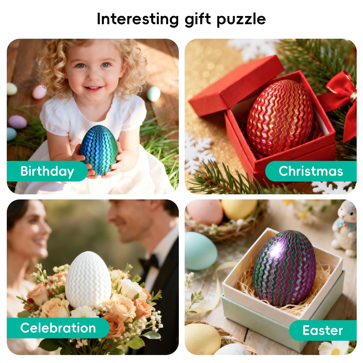 Marsaball Egg Maze Money Puzzle Box – 4 Mazes, Hidden Compartment for Cash & Gifts