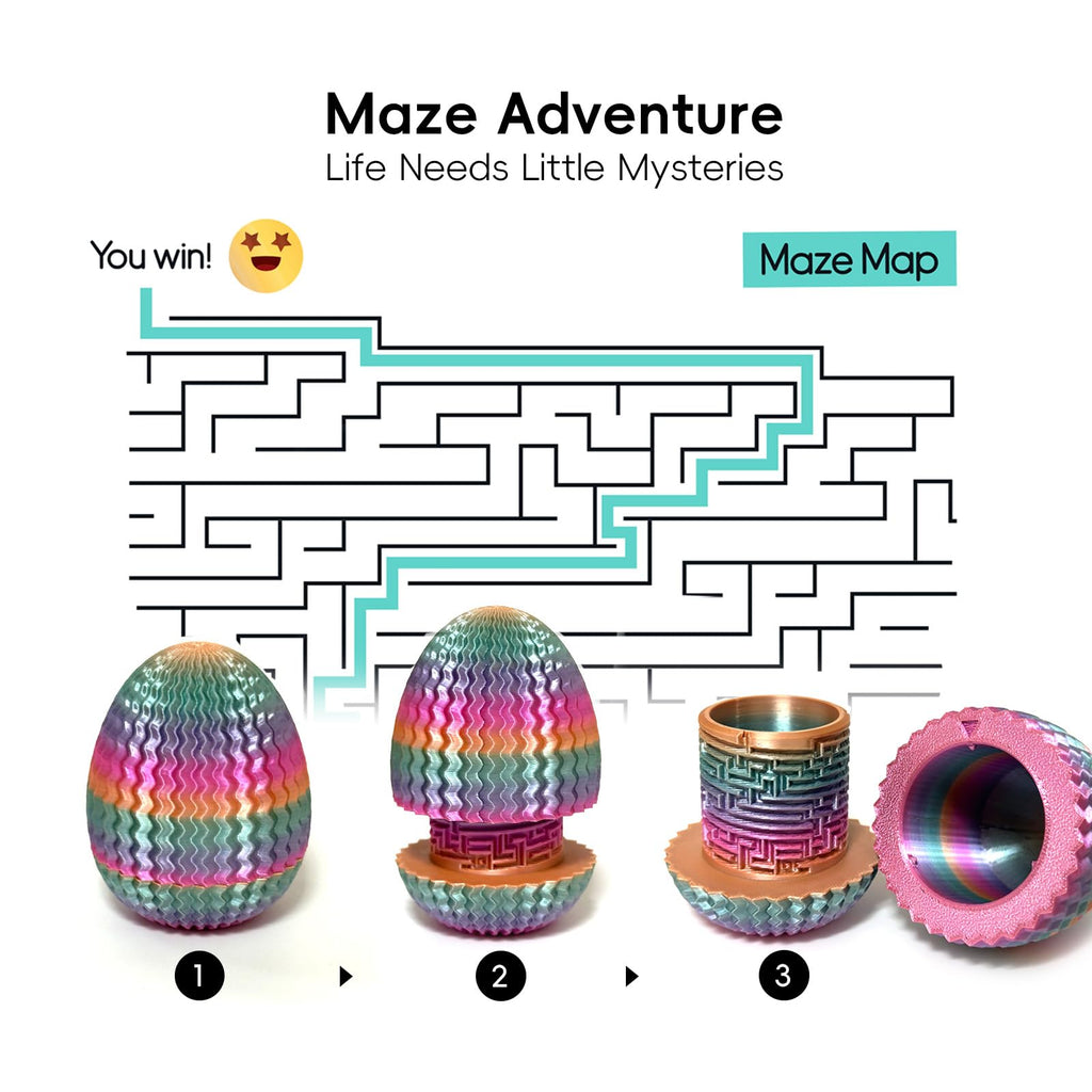 Marsaball Egg Maze Money Puzzle Box – 4 Mazes, Hidden Compartment for Cash & Gifts