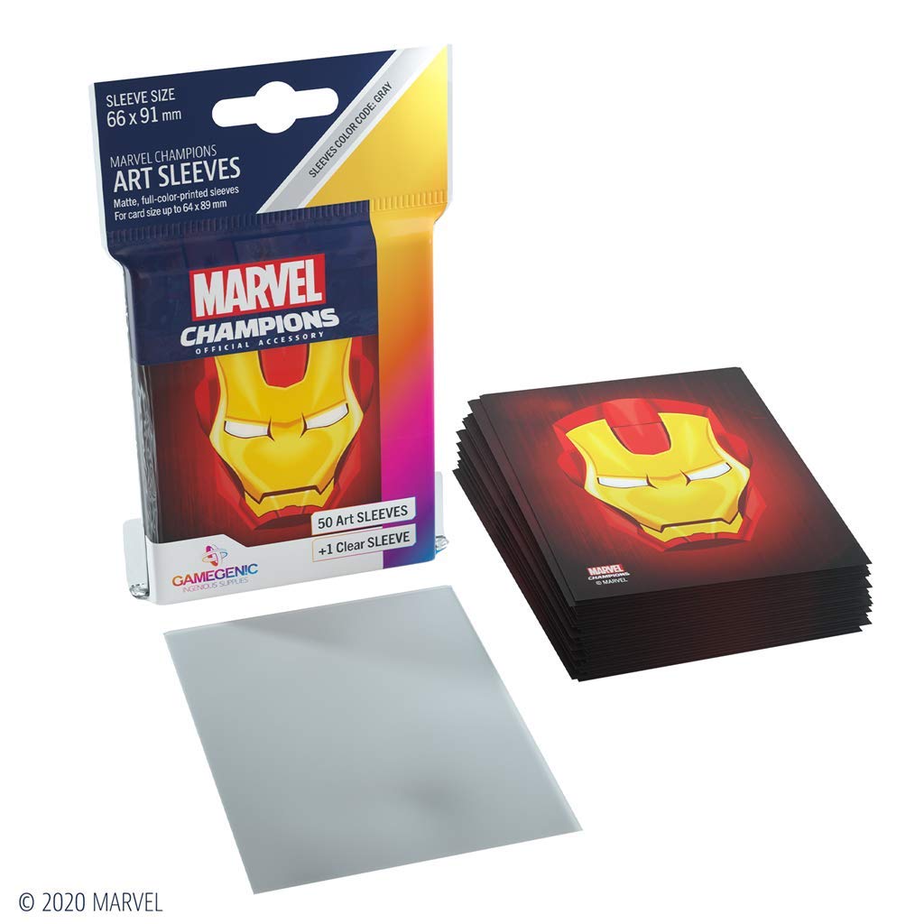 Marvel Art Sleeves - Iron Man: Official Gamegenic Card Sleeves for Marvel Champions (66 x 92 mm, 50+1)