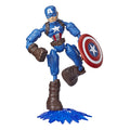 Marvel Avengers Bend and Flex Captain America Action Figure - 6-Inch Flexible Poseable Toy with Accessory