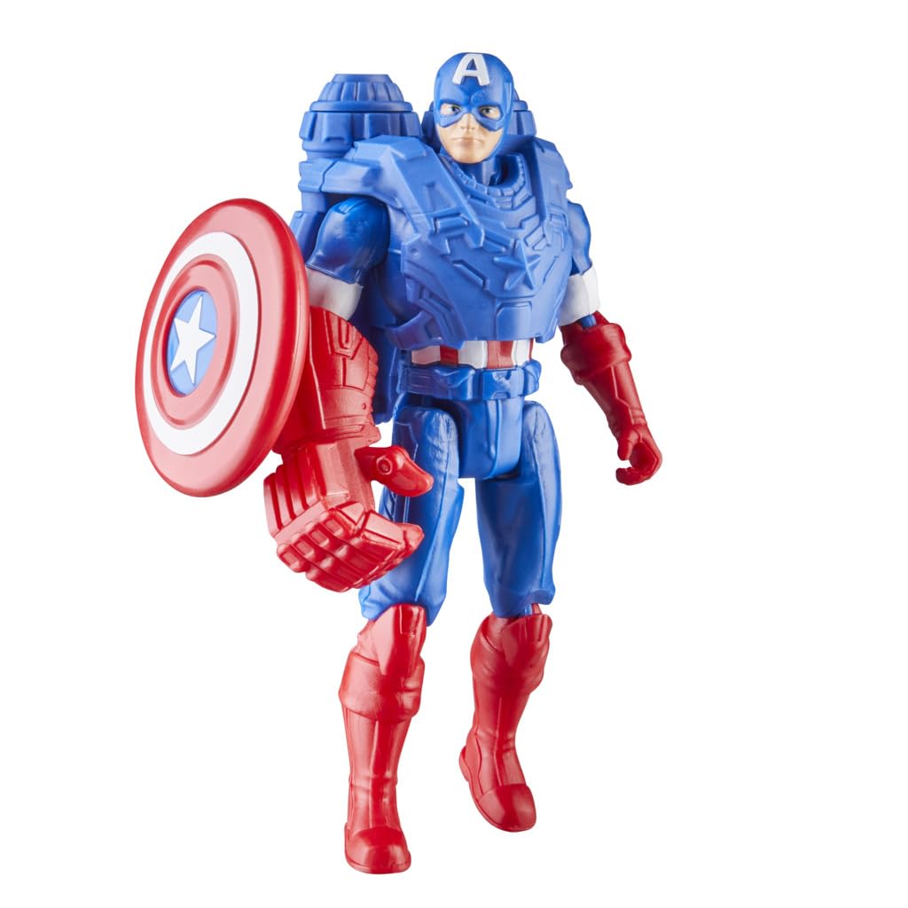 Marvel Epic Hero Series Captain America 4-Inch Action Figure with Battle Gear Accessories for Kids Ages 4+
