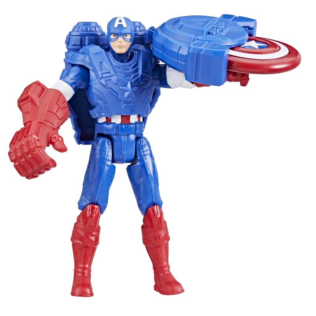 Marvel Epic Hero Series Captain America 4-Inch Action Figure with Battle Gear Accessories for Kids Ages 4+