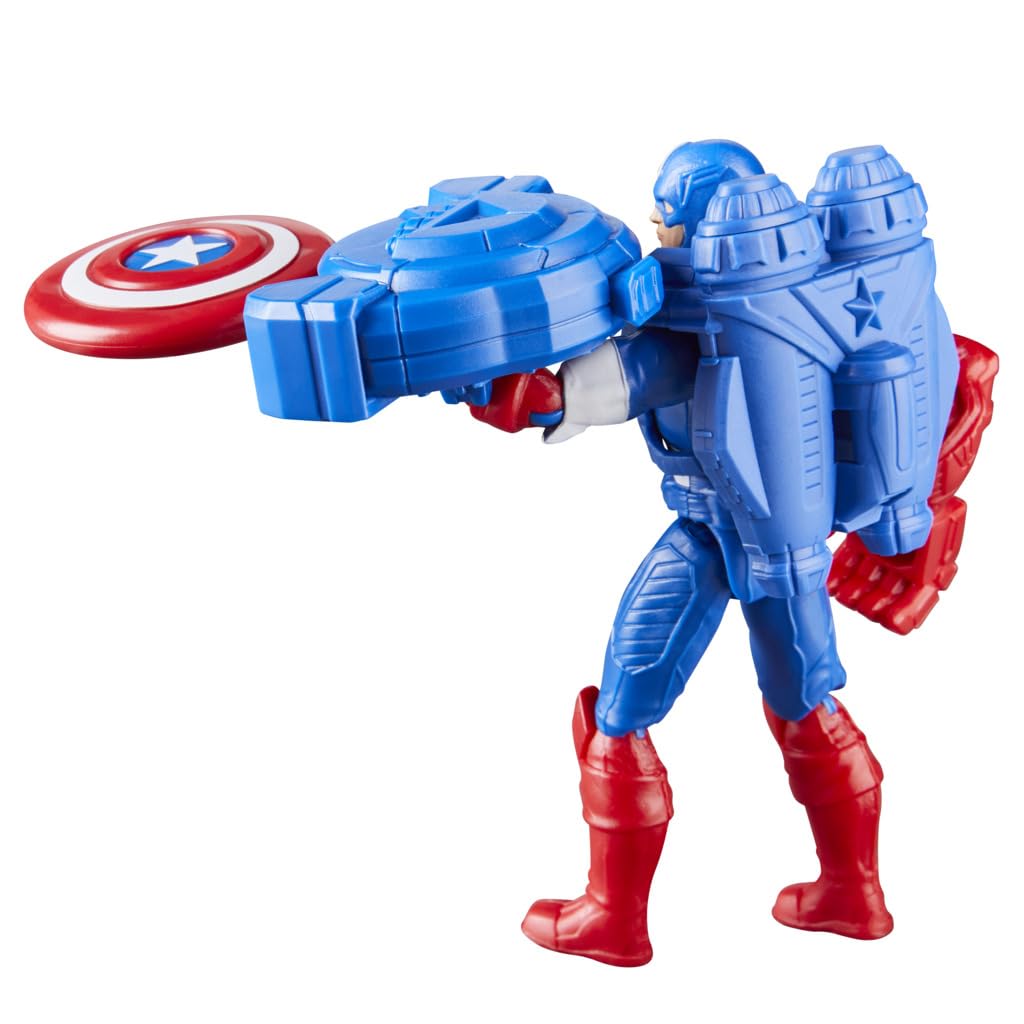 Marvel Epic Hero Series Captain America 4-Inch Action Figure with Battle Gear Accessories for Kids Ages 4+