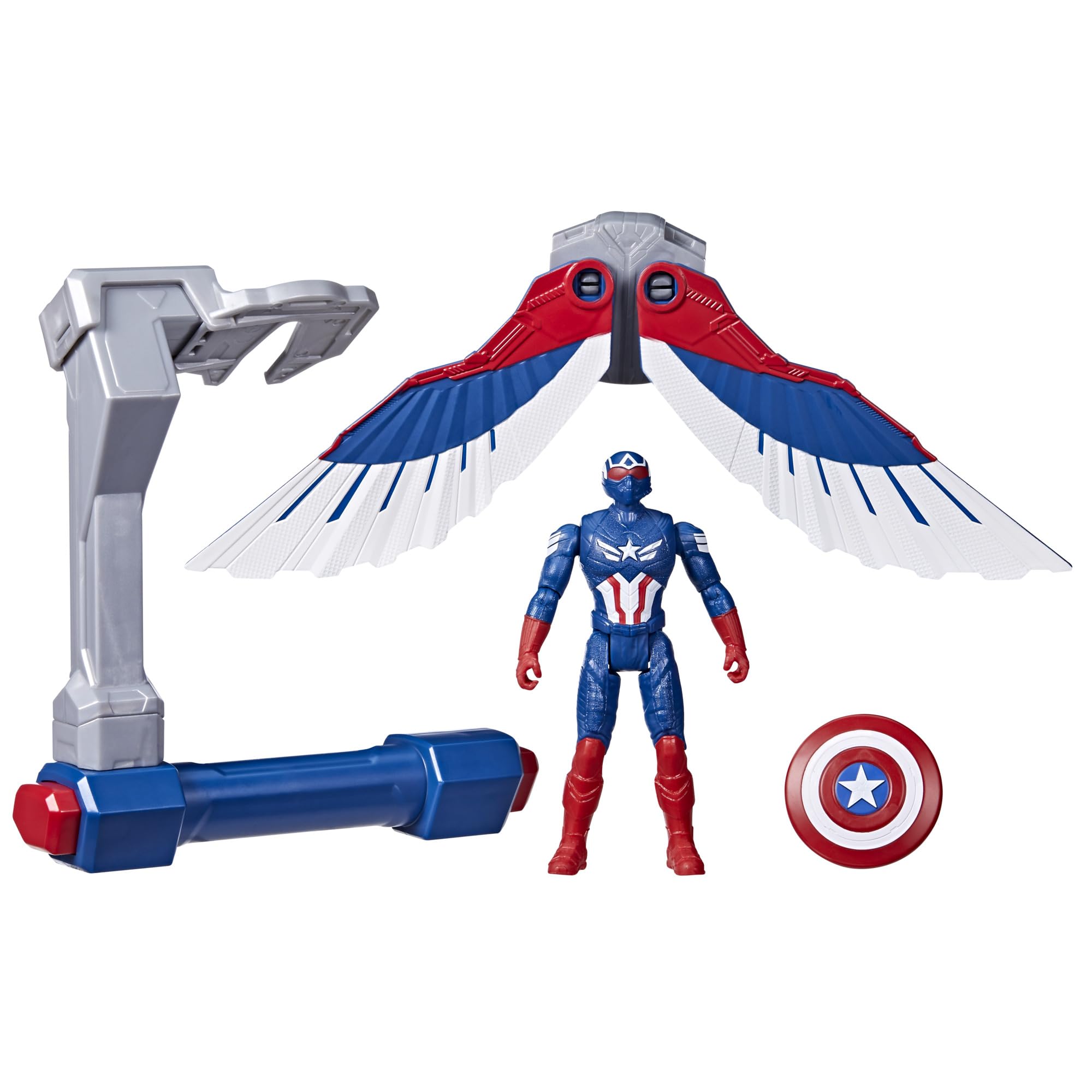 Marvel Epic Hero Series Captain America: Brave New World Flight Control Action Figure – 4-Inch Sam Wilson with Wings & Shield