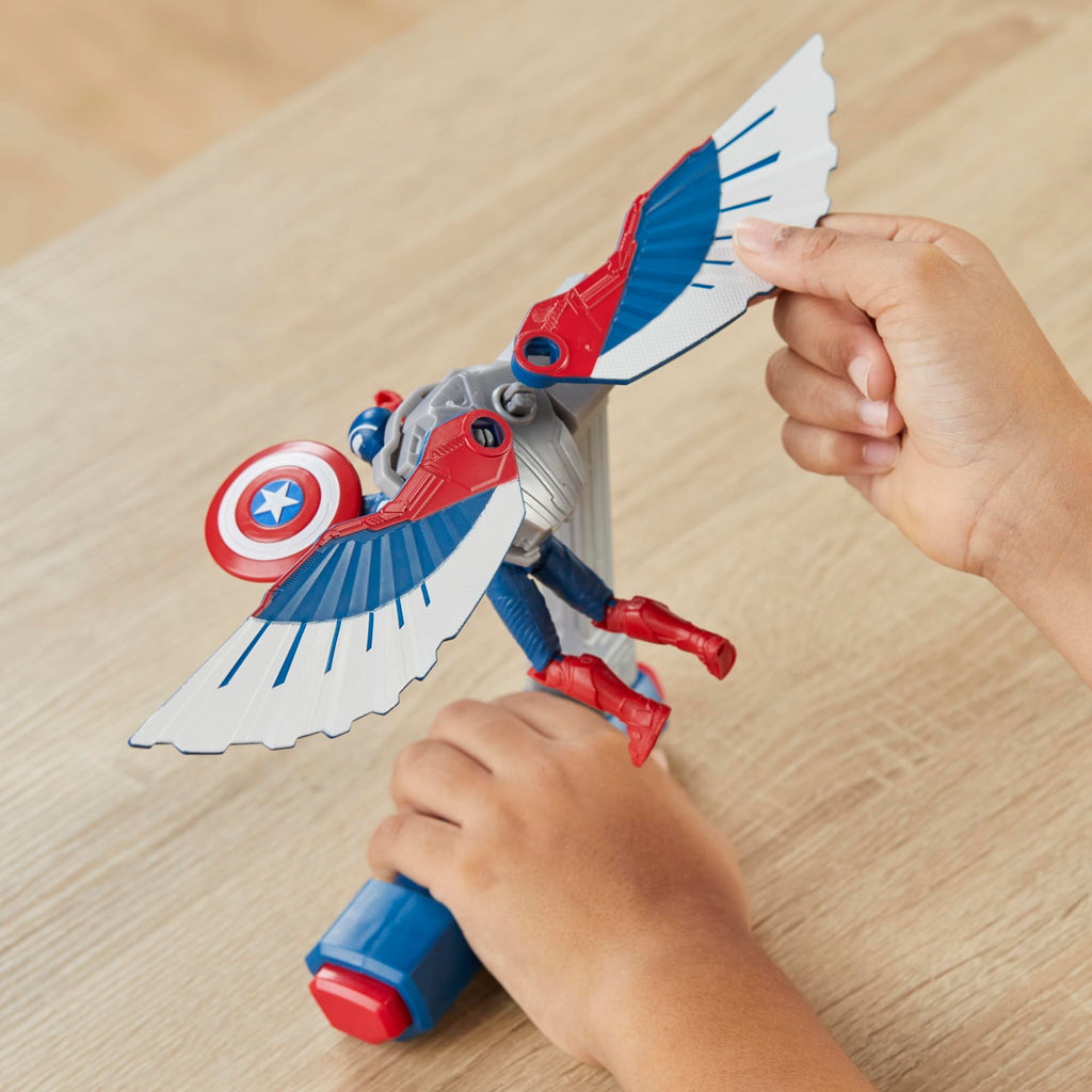 Marvel Epic Hero Series Captain America: Brave New World Flight Control Action Figure – 4-Inch Sam Wilson with Wings & Shield