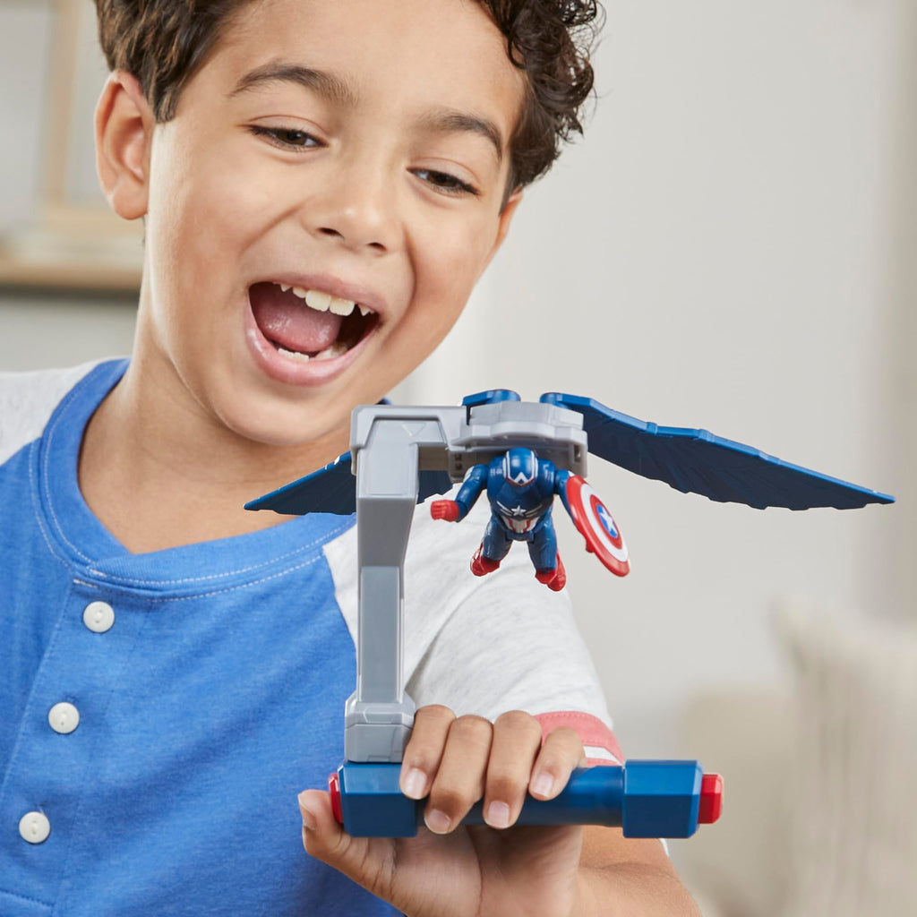 Marvel Epic Hero Series Captain America: Brave New World Flight Control Action Figure – 4-Inch Sam Wilson with Wings & Shield
