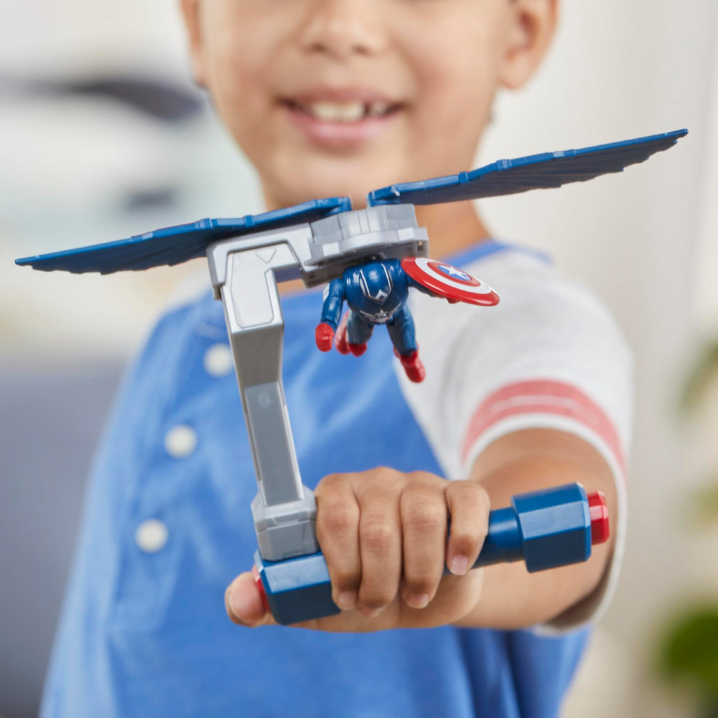 Marvel Epic Hero Series Captain America: Brave New World Flight Control Action Figure – 4-Inch Sam Wilson with Wings & Shield
