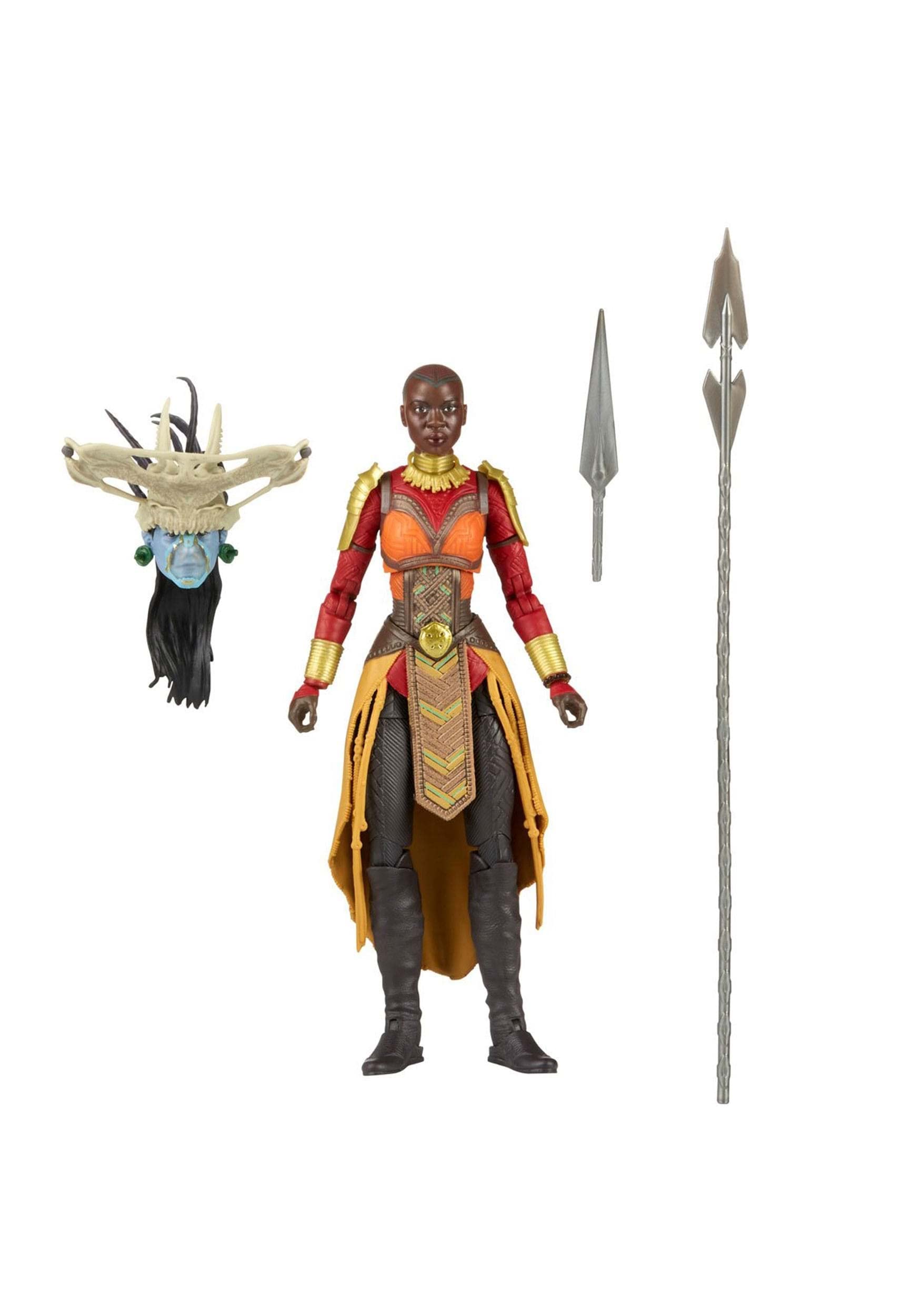 Marvel Legends Okoye Action Figure – 6-Inch Wakanda Forever Collectible with Spear & Build-A-Figure Part