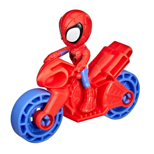 Marvel Spider-Man with Moto Spidey Action Figure, 2.5-Inch Red and Blue Toy for Ages 3+